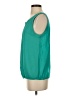 Ann Taylor 100% Polyester Teal Sleeveless Blouse Size S - photo 5