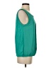 Ann Taylor 100% Polyester Teal Sleeveless Blouse Size S - photo 4