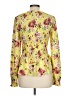 Carolina Belle 100% Polyester Floral Yellow Long Sleeve Blouse Size L - photo 1