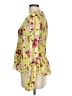 Carolina Belle 100% Polyester Floral Yellow Long Sleeve Blouse Size L - photo 4