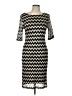 Connected Apparel Chevron-herringbone Black Cocktail Dress Size 10 - photo 1