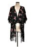 Lularoe 100% Polyester Black Kimono Size L - photo 1