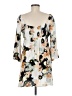 Volcom 100% Viscose Floral Gray Casual Dress Size 8 - photo 2