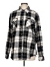 VIISHOW Plaid Black Long Sleeve Button-Down Shirt Size L - photo 1