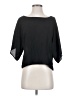 Soprano 100% Polyester Black Short Sleeve Top Size XS - photo 1
