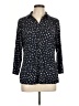 Charter Club Blue 3/4 Sleeve Button-Down Shirt Size L - photo 1
