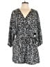 Fashion 100% Polyester Animal Print Black Romper Size L - photo 1