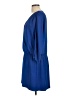 Express 100% Polyester Solid Blue Casual Dress Size L - photo 5