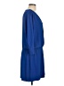 Express 100% Polyester Solid Blue Casual Dress Size L - photo 4