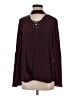 Jennifer Lopez 100% Polyester Burgundy Long Sleeve Blouse Size S - photo 1