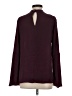Jennifer Lopez 100% Polyester Burgundy Long Sleeve Blouse Size S - photo 2