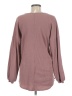 Elegantees Burgundy Long Sleeve Blouse Size M - photo 2