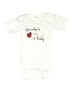 Laughing Giraffe 100% Polyester Graphic Ivory White Short Sleeve Onesie Size 6-12 mo - photo 1