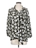 Buru Print Silver 3/4 Sleeve Blouse Size XS - photo 1