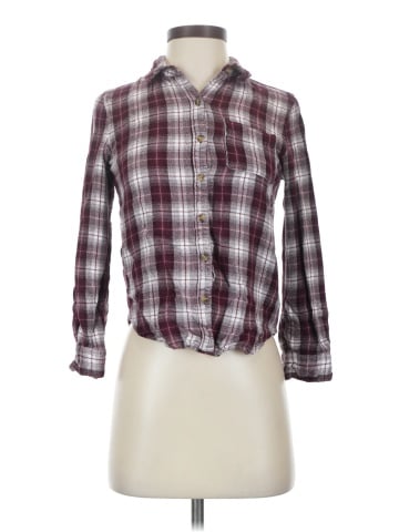 Aeropostale 3/4 Sleeve Button-Down Shirt (view 1)