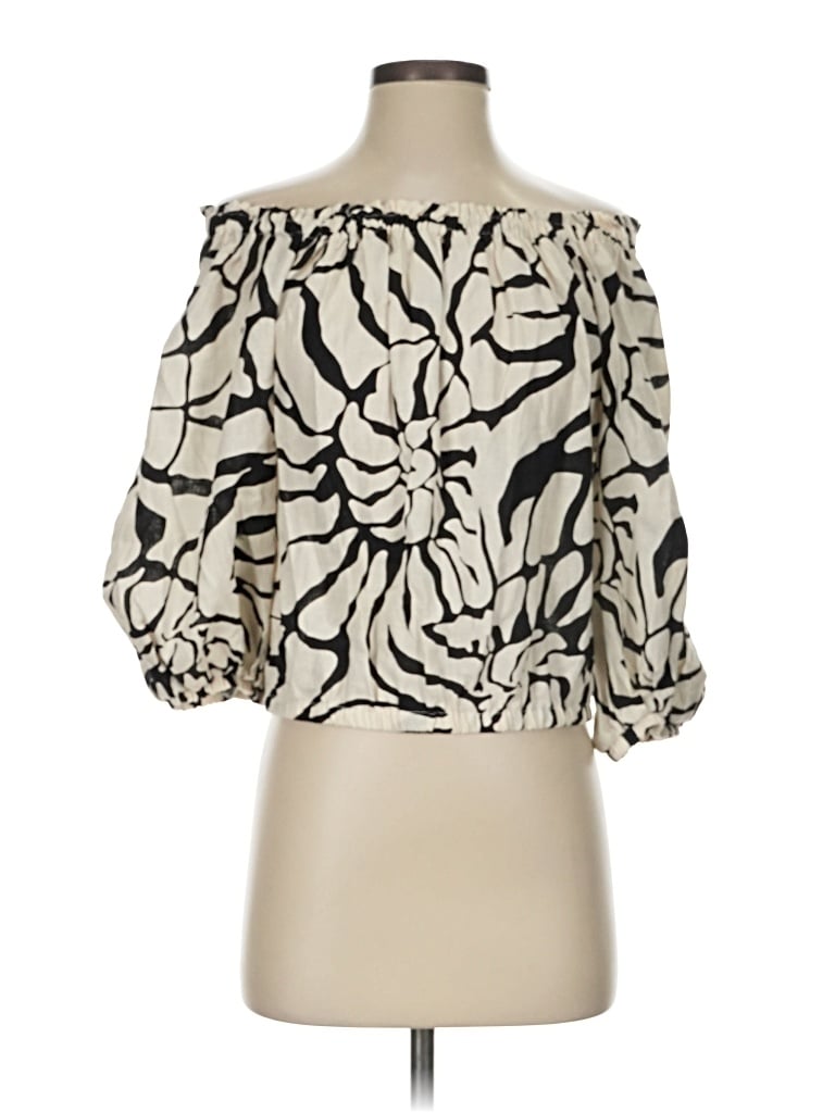 Pre-owned Rachel Zoe Tjx 3/4 Sleeve Blouse In White