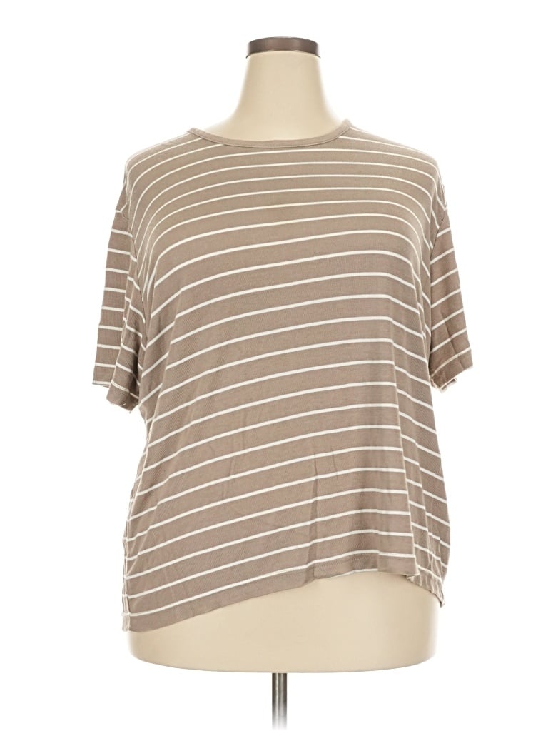Pre-owned Sag Harbor Short Sleeve T-shirt In Brown