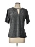 MICHAEL Michael Kors Metallic Gray Short Sleeve Top Size L - photo 1
