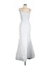 Amsale 100% Polyester White Gray Cocktail Dress Size 8 - photo 1