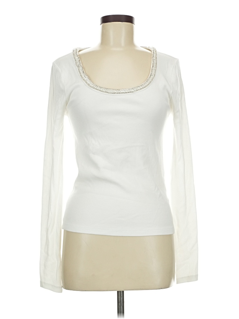 Pre-owned Jcrew Long Sleeve T-shirt In White