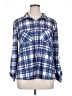 Robert Louis Plaid Blue Long Sleeve Blouse Size XL - photo 1