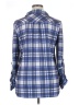 Robert Louis Plaid Blue Long Sleeve Blouse Size XL - photo 2