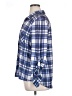 Robert Louis Plaid Blue Long Sleeve Blouse Size XL - photo 5