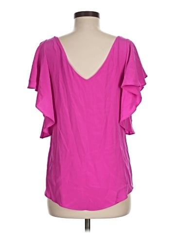 Milly Short Sleeve Silk Top (view 2)