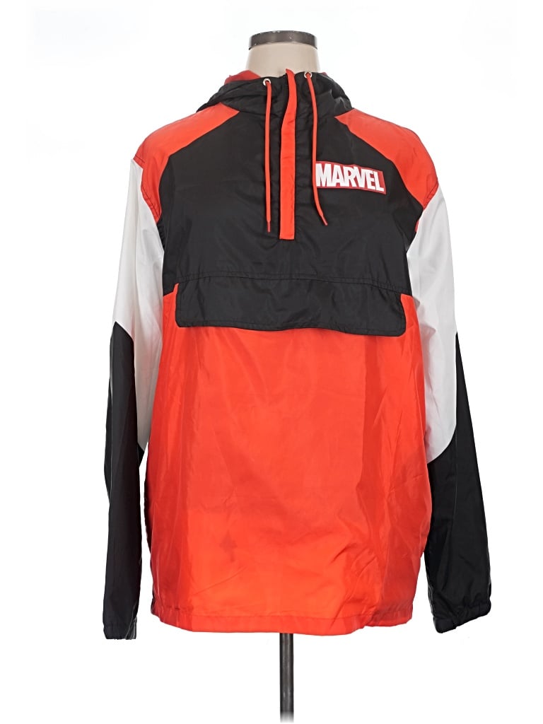 Pre-owned Marvel Pullover Hoodie In Orange