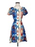 Everly 100% Rayon Print Blue Casual Dress Size S - photo 1