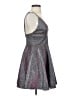Banjul 100% Polyester Metallic Silver Cocktail Dress Size S - photo 4