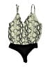 TOBI 100% Polyester Animal Print Snake Print Ivory Green Bodysuit Size L - photo 2