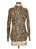 1901 100% Cotton Animal Print Tan Long Sleeve Top Size XS - photo 1