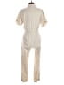 Splendid Metallic Ivory Jumpsuit Size S - photo 2