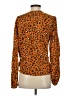 Vixbe 100% Rayon Orange Long Sleeve Blouse Size S - photo 2