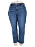 DKNY Solid Blue Black Jeans Size 18 - photo 1