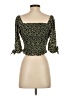 She + Sky 100% Polyester Green 3/4 Sleeve Top Size S - photo 2