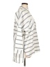 Zara Basic 100% Cotton Stripes Ivory 3/4 Sleeve Button-Down Shirt Size XL - photo 4