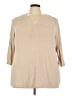 Lane Bryant Tan 3/4 Sleeve Top Size 26 - 28 Plus - photo 1