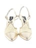 Stuart Weitzman Metallic Gold Tan Heels Size 9 1/2 - photo 2