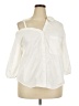 Shein Curve 100% Polyester Ivory White 3/4 Sleeve Blouse Size 2X - photo 1