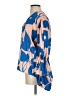 Lobo Rosa Blue 3/4 Sleeve Blouse Size S - photo 5
