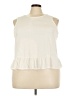 Torrid Ivory Sleeveless Blouse Size 3X Plus (3) - photo 1