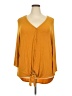 Michelle Mae Orange 3/4 Sleeve Blouse Size 2X - photo 1