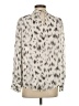 Vince Camuto 100% Polyester Animal Print Ivory Long Sleeve Blouse Size XS - photo 2