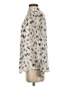 Vince Camuto 100% Polyester Animal Print Ivory Long Sleeve Blouse Size XS - photo 5