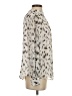Vince Camuto 100% Polyester Animal Print Ivory Long Sleeve Blouse Size XS - photo 4