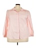 Avenue Pink 3/4 Sleeve Button-Down Shirt Size 22 - 24 Plus - photo 1