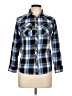 Assorted Brands Plaid Blue 3/4 Sleeve Blouse Size 12 - photo 1