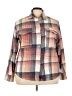 Glitz 100% Polyester Plaid Orange Long Sleeve Blouse Size 3X - photo 1